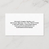 Carte De Visite Logo de Kettle Bell | Entraîneur de conditionnemen (Dos)