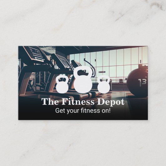Carte De Visite Logo de Kettle Bell | Salle De Fitness (Devant)