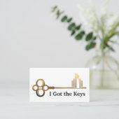 Carte De Visite Logo de Keys City | Maisons d'or (Debout devant)