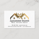 Carte De Visite Logo de Keys City | Maisons d'or (Dos)