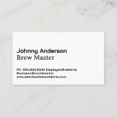 Carte De Visite Logo de la bière (Dos)