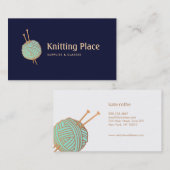 Carte De Visite Logo de la bille de Tricot Knitters (Devant / Derrière)