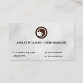 Carte De Visite Logo de la boîte à café | Fèves de café (Dos)