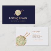 Carte De Visite Logo de la boule de tricot Crochet (Devant / Derrière)