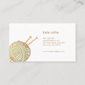 Carte De Visite Logo de la boule de tricot Crochet (Dos)