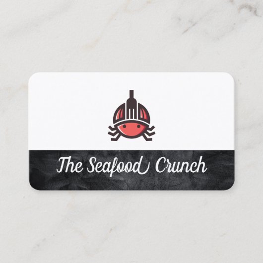 Carte De Visite Logo de la bouteille de crabe | Restaurant de frui (Devant)