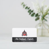 Carte De Visite Logo de la bouteille de crabe | Restaurant de frui (Debout devant)