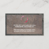 Carte De Visite Logo de la bouteille de vin rouge | Arrière - plan (Dos)