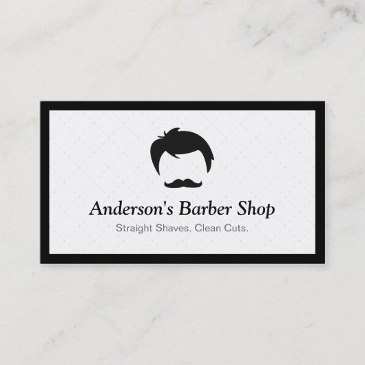 Carte De Visite Logo de la boutique en coiffeur simple et élégant (Devant)