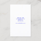 Carte De Visite logo de la boutique en coiffure marine rouge simpl (Dos)