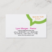 Carte De Visite Logo de la bulle vocale de la Trinité (Dos)