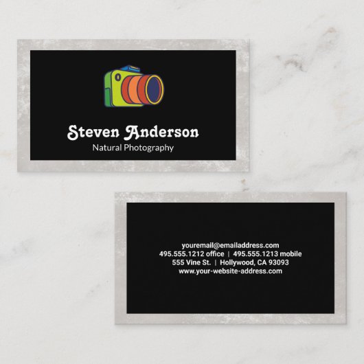 Carte De Visite Logo de la caméra (Devant / Derrière)