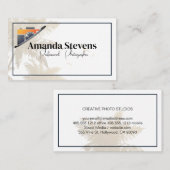 Carte De Visite Logo de la caméra | Arbres tropicaux (Devant / Derrière)