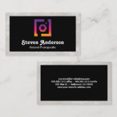 Carte De Visite Logo de la caméra | Artiste | Créatif (Devant / Derrière)