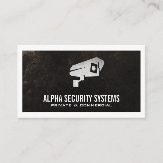 Carte De Visite Logo de la caméra de sécurité (Devant)