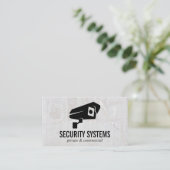 Carte De Visite Logo de la caméra de sécurité | Marbre (Debout devant)
