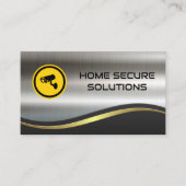 Carte De Visite Logo de la caméra de sécurité | Métallique (Devant)