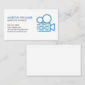 Carte De Visite Logo de la caméra | Marketing (Devant / Derrière)