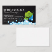 Carte De Visite Logo de la chambre de nettoyage de maison moderne  (Devant / Derrière)