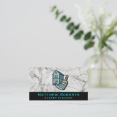 Carte De Visite Logo de la chambre | MARBRE BLANC (Debout devant)