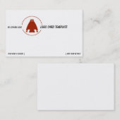 Carte De Visite Logo de la Chouette à cornes rouges (Devant / Derrière)