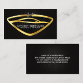 Carte De Visite Logo de la clé automatique Gold | Fibre de carbone (Devant / Derrière)