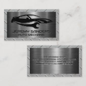 Carte De Visite Logo de la clé automobile | Mécanique (Devant / Derrière)