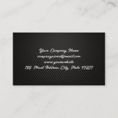 Carte De Visite Logo de la clé de marteau | Fibre de carbone (Dos)