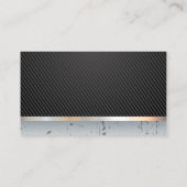 Carte De Visite Logo de la clé de marteau | Fibre de carbone | Mét (Dos)