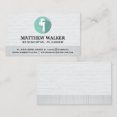 Carte De Visite Logo de la clé de tuyau | Services de plomberie (Devant / Derrière)