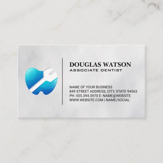Carte De Visite Logo de la clé dentaire (Devant)