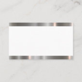 Carte De Visite Logo de la clé immobilière | Découpe métallique (Dos)