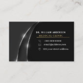 Carte De Visite Logo de la Clinique Professionnelle Argent Médical (Dos)