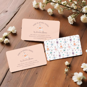 Carte De Visite Logo de la compagnie Yoga Llamas & Pilates Fitness