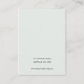 CARTE DE VISITE LOGO DE LA COUCHE CÉRAMIQUE BLEUE AQUA ABSTRAITE (Dos)