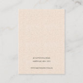 CARTE DE VISITE LOGO DE LA COUCHE DE COLONNE DE TEXTURE CÉRAMIQUE  (Dos)