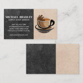 Carte De Visite Logo de la coupe de café (Devant / Derrière)