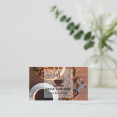 Carte De Visite Logo de la coupe de café | Barista (Debout devant)