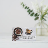 Carte De Visite Logo de la coupe de café | Haricots (Debout devant)