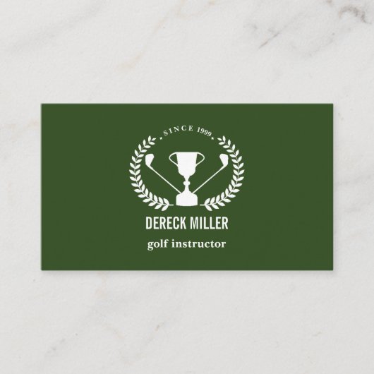 Carte De Visite Logo de la Coupe de golf| Professionnel ou instruc (Devant)