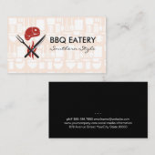Carte De Visite Logo de la coutellerie de steak | Motif de cuisine (Devant / Derrière)
