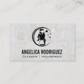 Carte De Visite Logo de la dame de nettoyage | Roche texture (Devant)