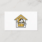 Carte De Visite Logo de la dame de nettoyage | Service de nettoyag (Dos)