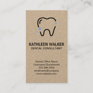 Carte De Visite Logo de la dent d'étincelles  Outils dentaires