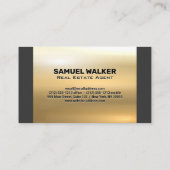 Carte De Visite Logo de la famille House | Métal or (Dos)