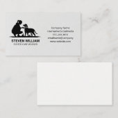Carte De Visite Logo de la femme avec chien (Devant / Derrière)