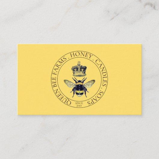 Carte De Visite Logo de la ferme des abeilles miel Apiary Beekeepe (Devant)