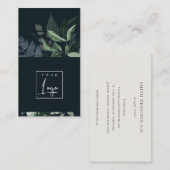 Carte De Visite Logo de la ferme tropicale verte de la marine mode (Devant / Derrière)