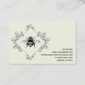 Carte De Visite Logo de la florale d'abeille de miel (Dos)