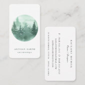 Carte De Visite Logo de la forêt artistique russe (Devant / Derrière)